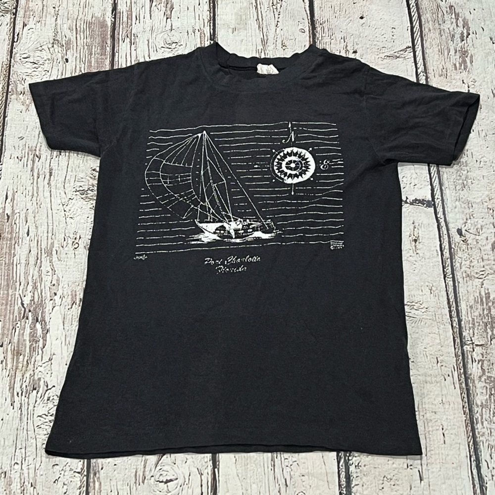 Vintage 1980s Port Charlotte Florida 80s Travel Vacation Tourism Tee Tshirt